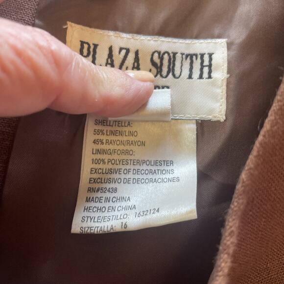 VTG Plaza South Petite Women's Size 16P Dressy Dancing Monkeys Fully Lined Crop - Picture 9 of 12